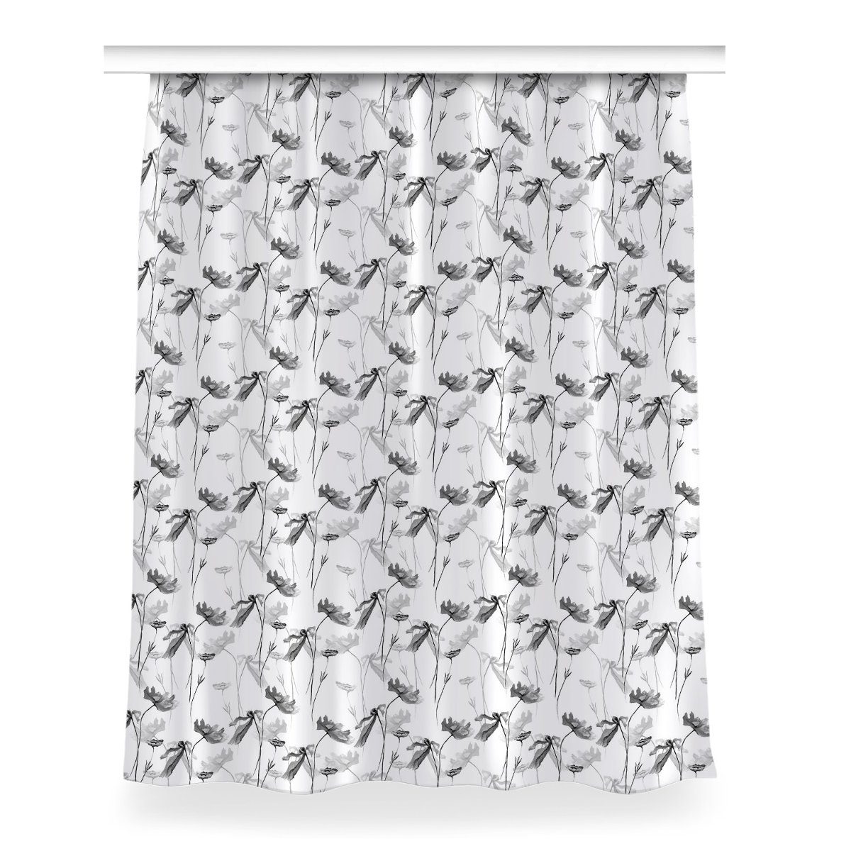 Gotowa zasłona z grafiką wzór 150x200 Kwiat maku, Fabricsy