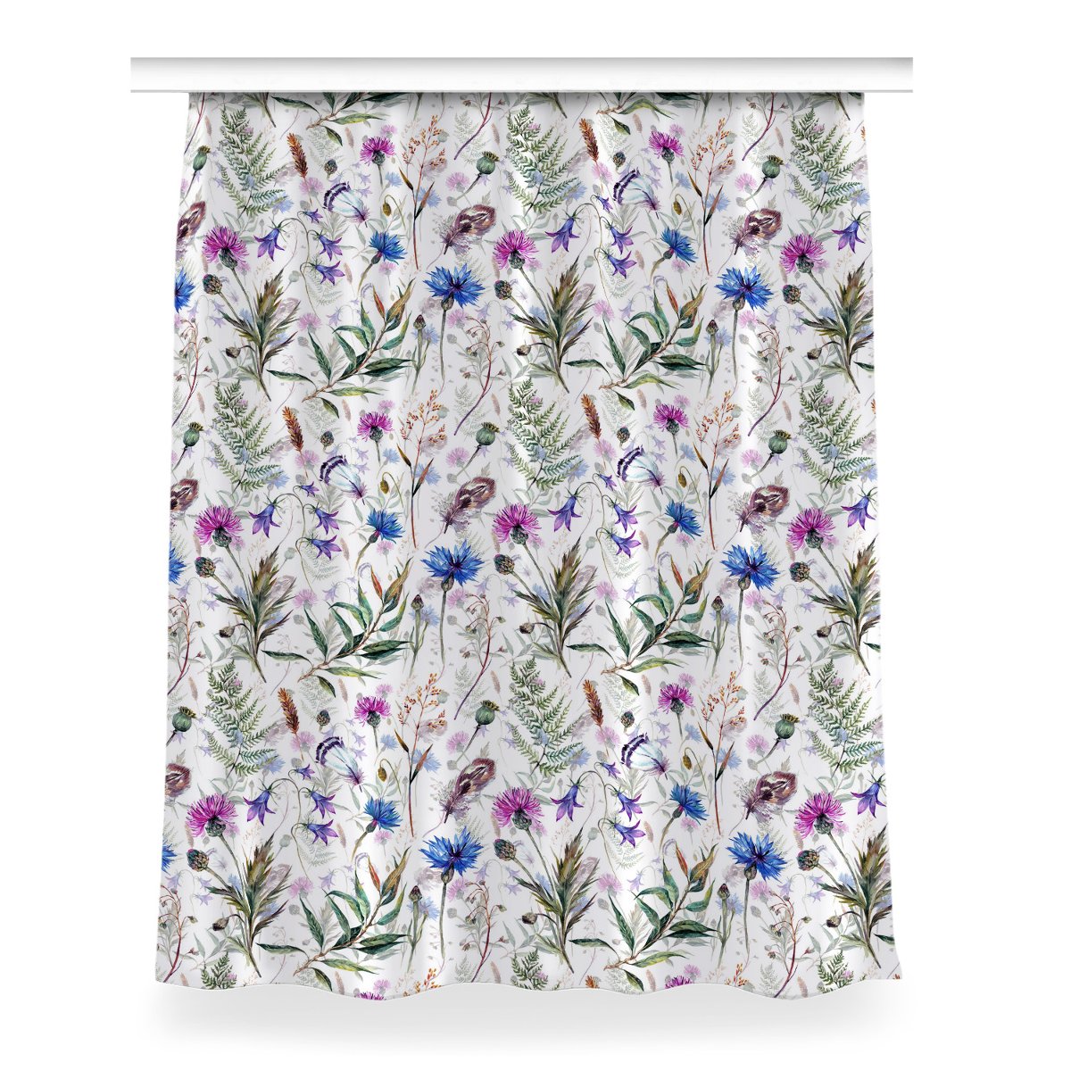 Kolorowa zasłona z nadrukiem 150x200 Polne kwiaty, Fabricsy