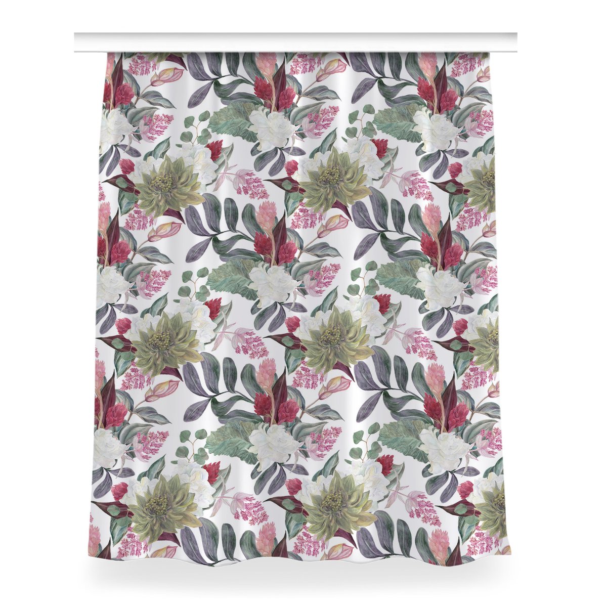 Gotowa zasłona z nadrukiem 150x200 Kolorowe kwiaty, Fabricsy