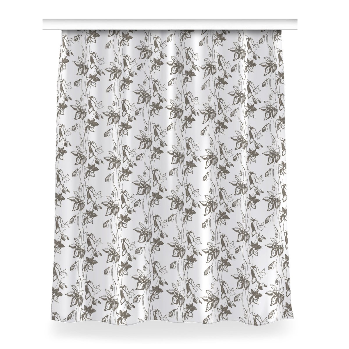 Gotowa zasłona z nadrukiem 150x200 Rysunek kwiatów, Fabricsy