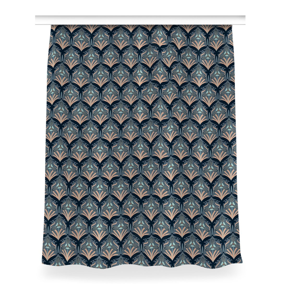 Gotowa zasłona z grafiką 150x200 cm Vintage kwiaty, Fabricsy
