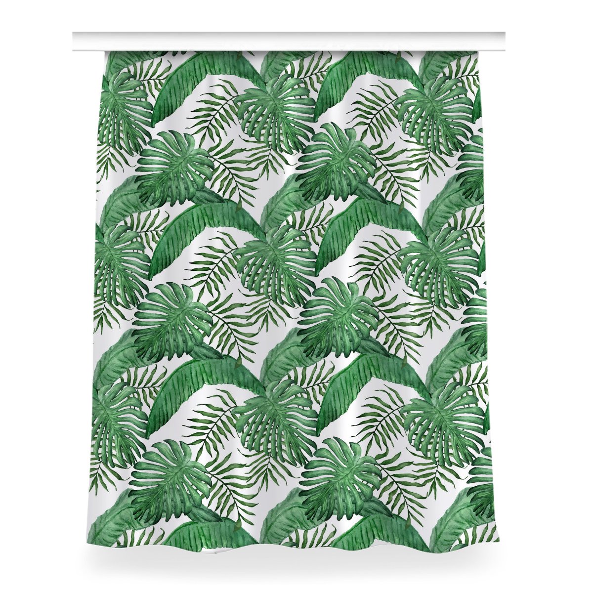 Gotowa zasłona z grafiką wzór 150x200 Liście Palm, Fabricsy