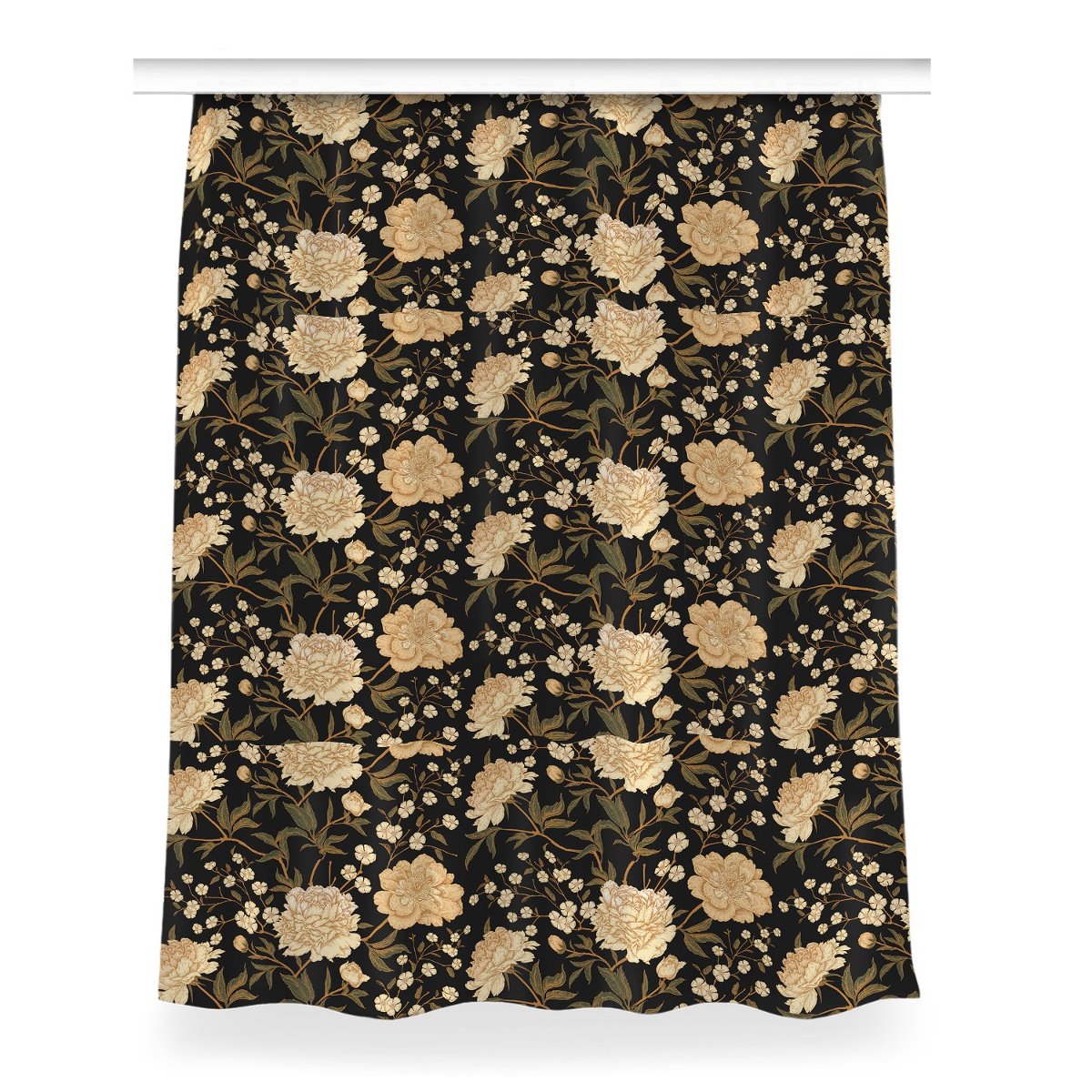 Klasyczna zasłona kolory 150x200 cm Biała piwonia, Fabricsy