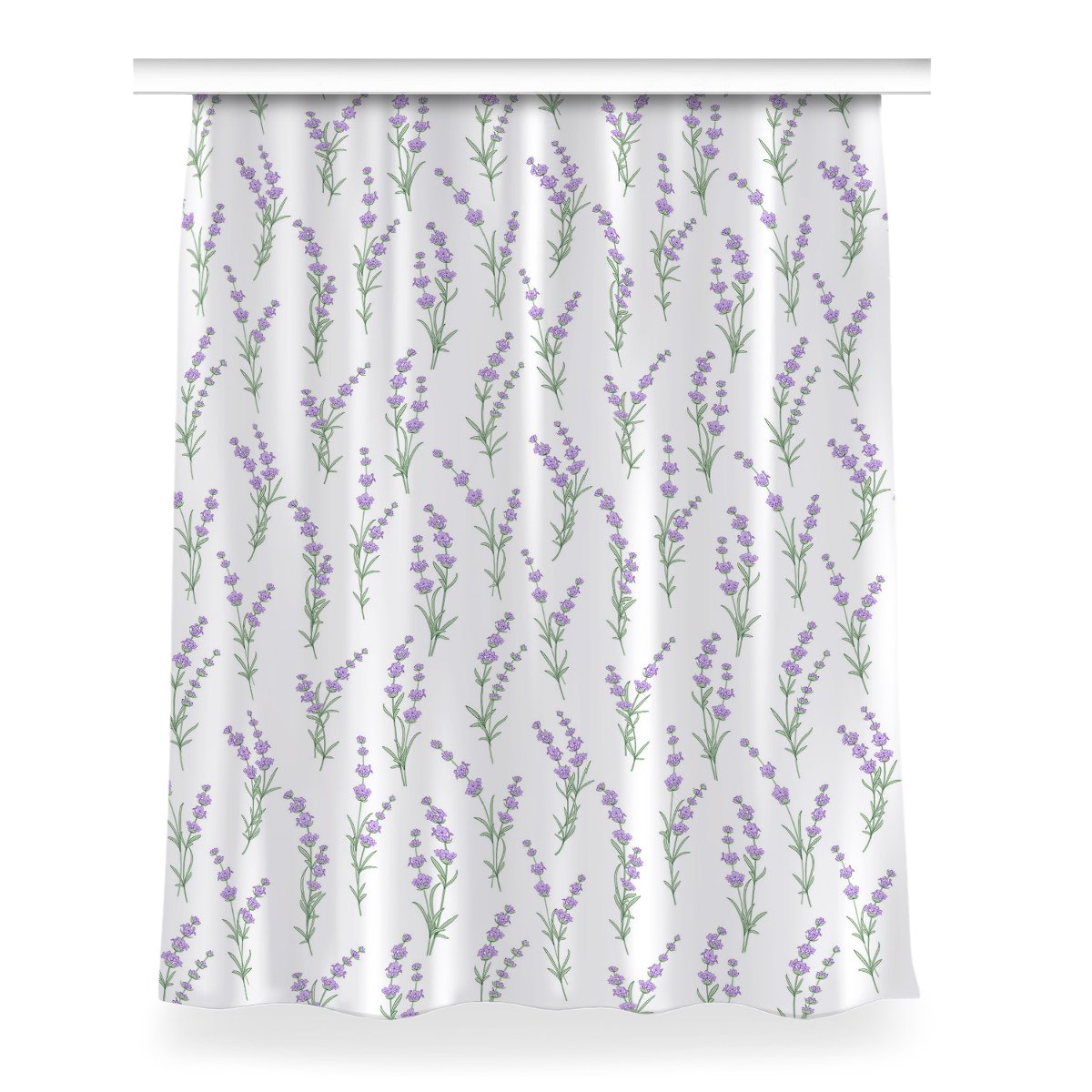 Gotowa zasłona z grafiką 150x200 cm Kwiaty lawendy, Fabricsy