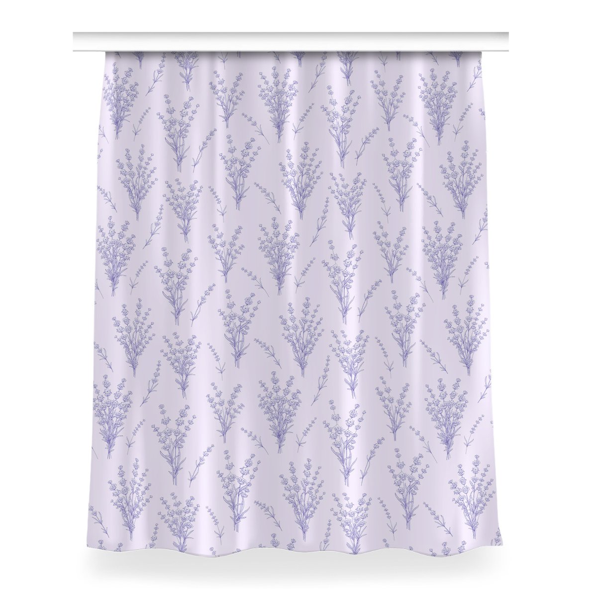 Gotowa zasłona z nadrukiem 150x200 Kwiaty lawendy, Fabricsy