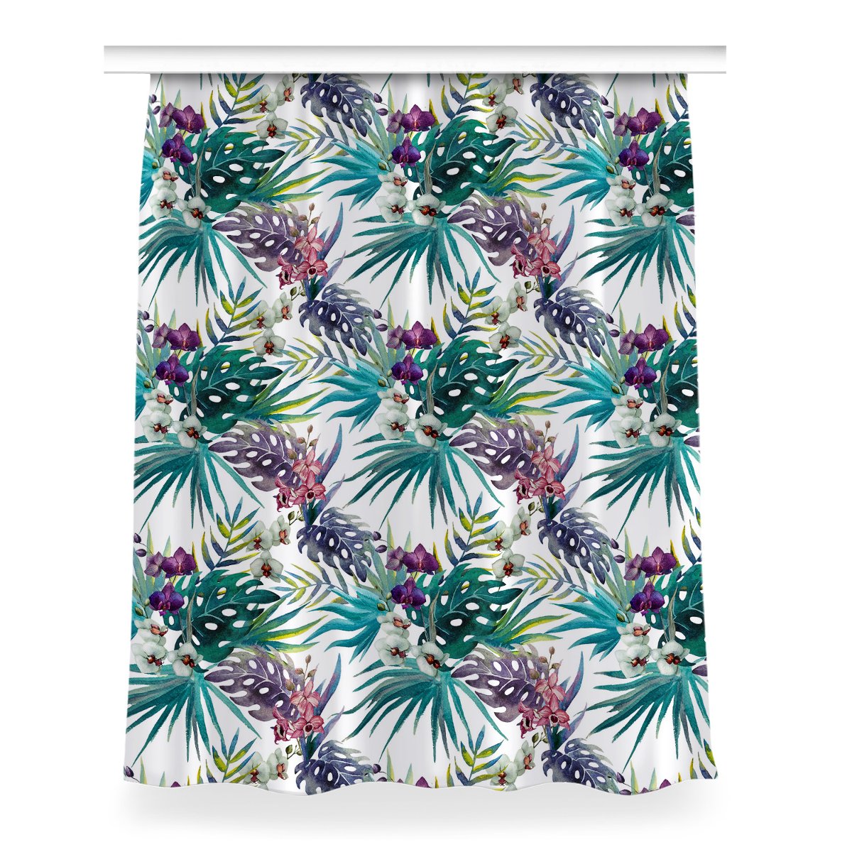 Gotowa zasłona dekor 150x200 cm Tropikalne liście, Fabricsy