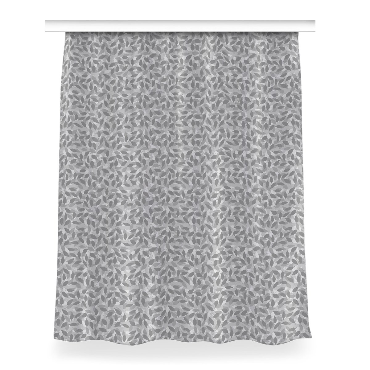 Klasyczna zasłona z nadrukiem 150x200 Szare liście, Fabricsy