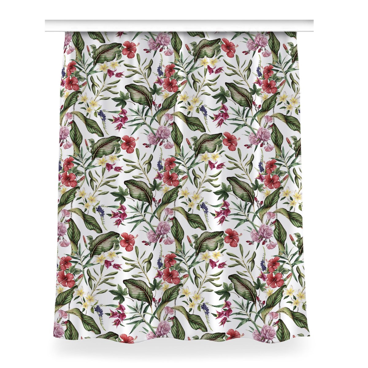 Klasyczna zasłona kolory 150x200 Tropikalne kwiaty, Fabricsy