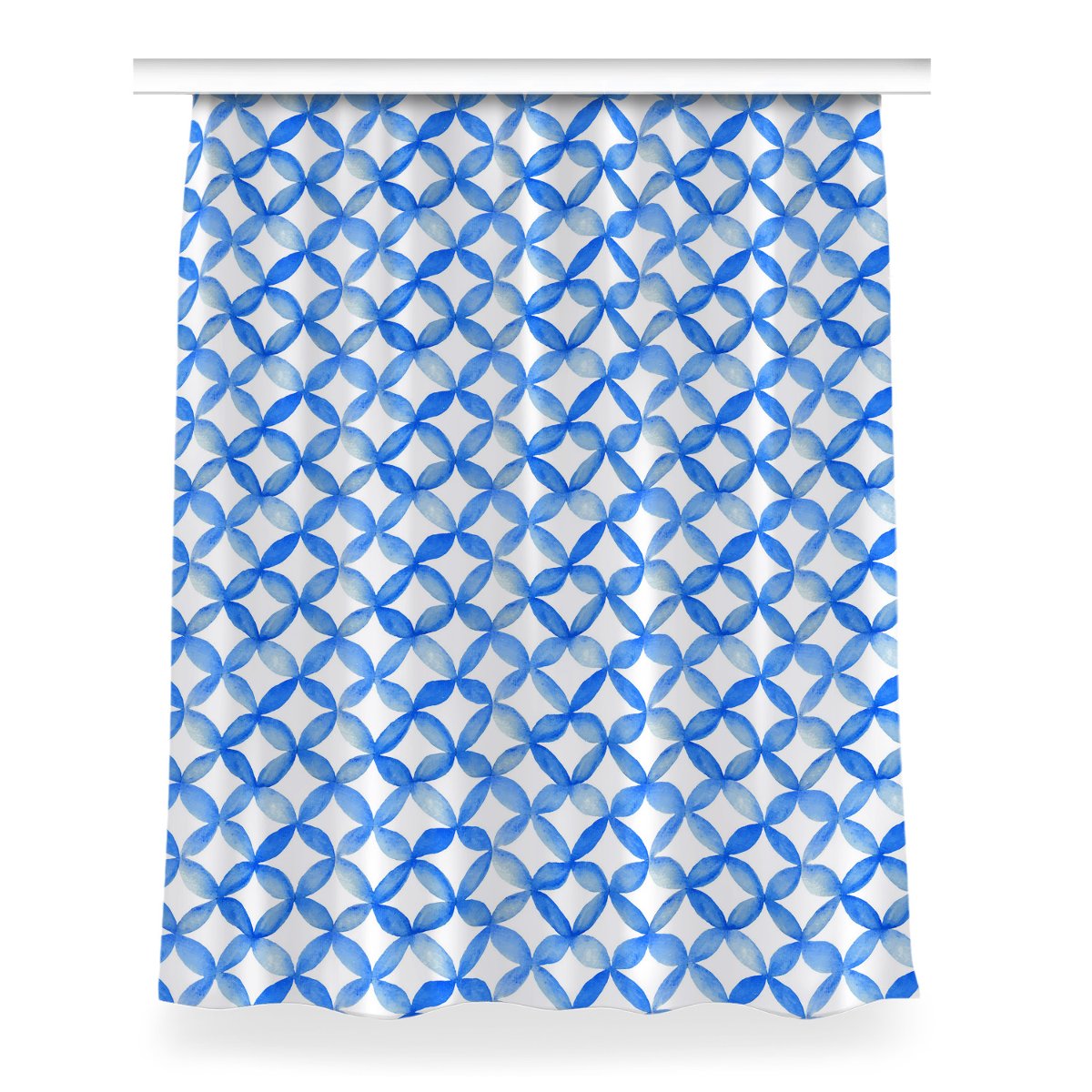 Gotowa zasłona z nadrukiem 150x200 Niebieskie koła, Fabricsy