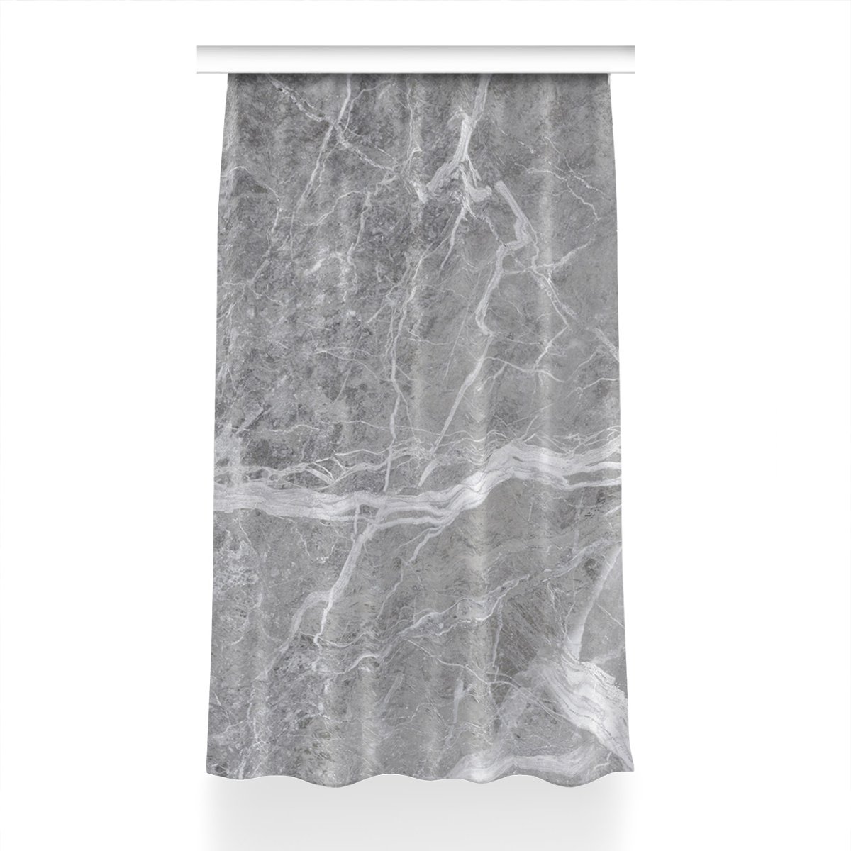 Klasyczna zasłona z nadrukiem Szary marmur 150x230, Fabricsy