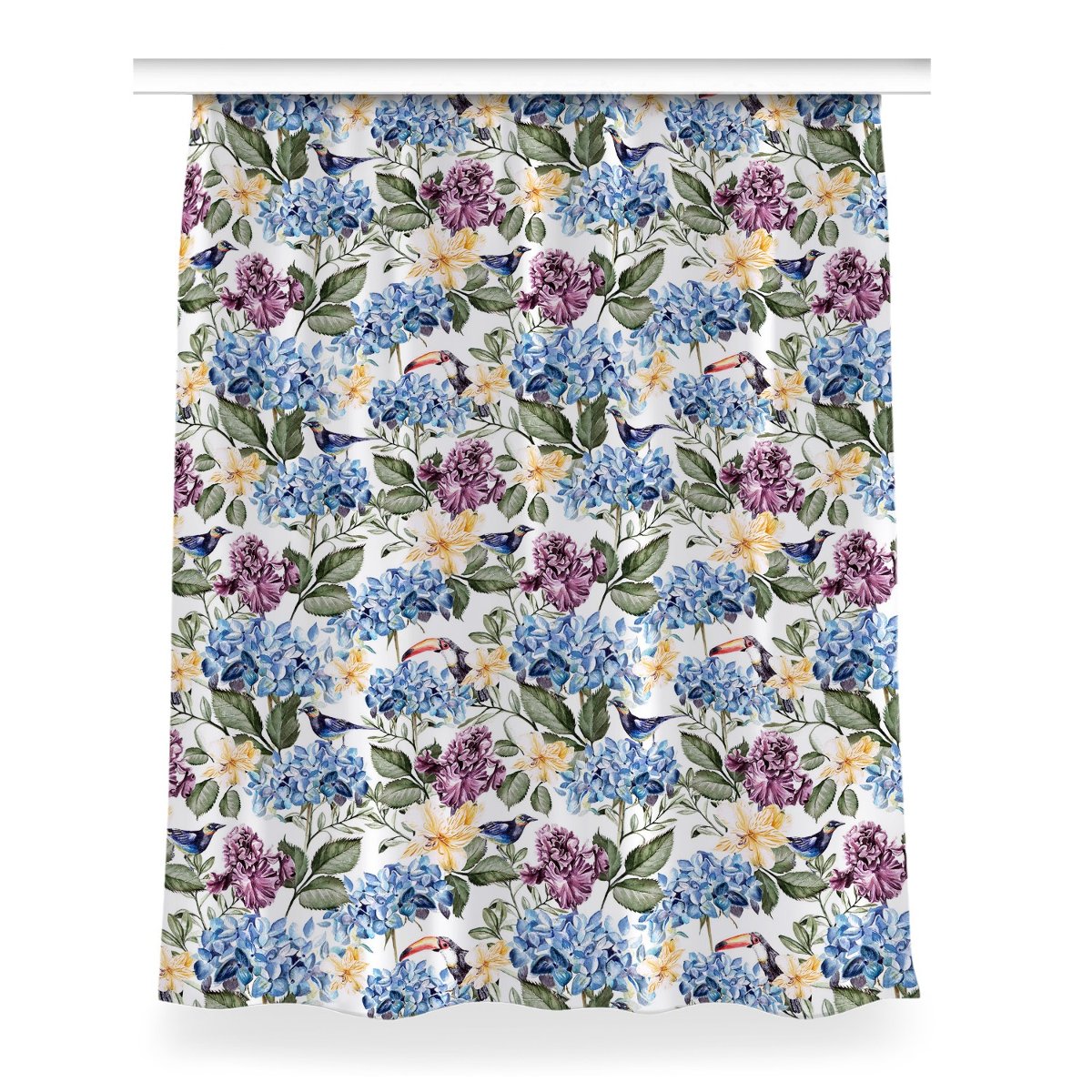 Klasyczna zasłona z nadrukiem 150x200 Kwiaty retro, Fabricsy