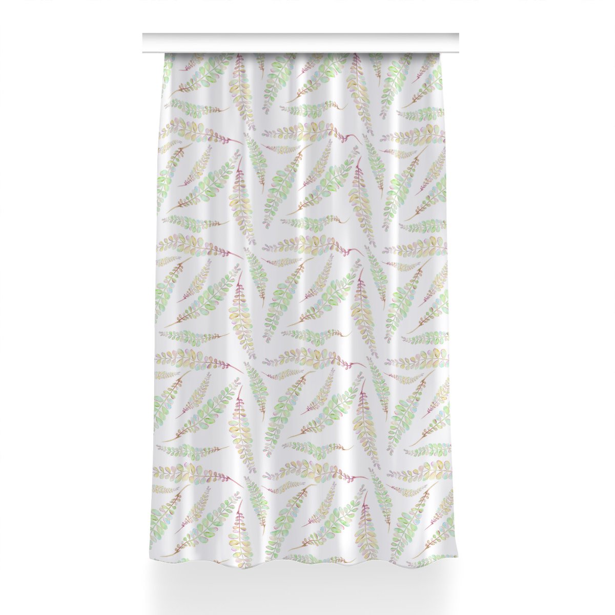 Klasyczna zasłona kolory Liście Akwarele 150x230, Fabricsy