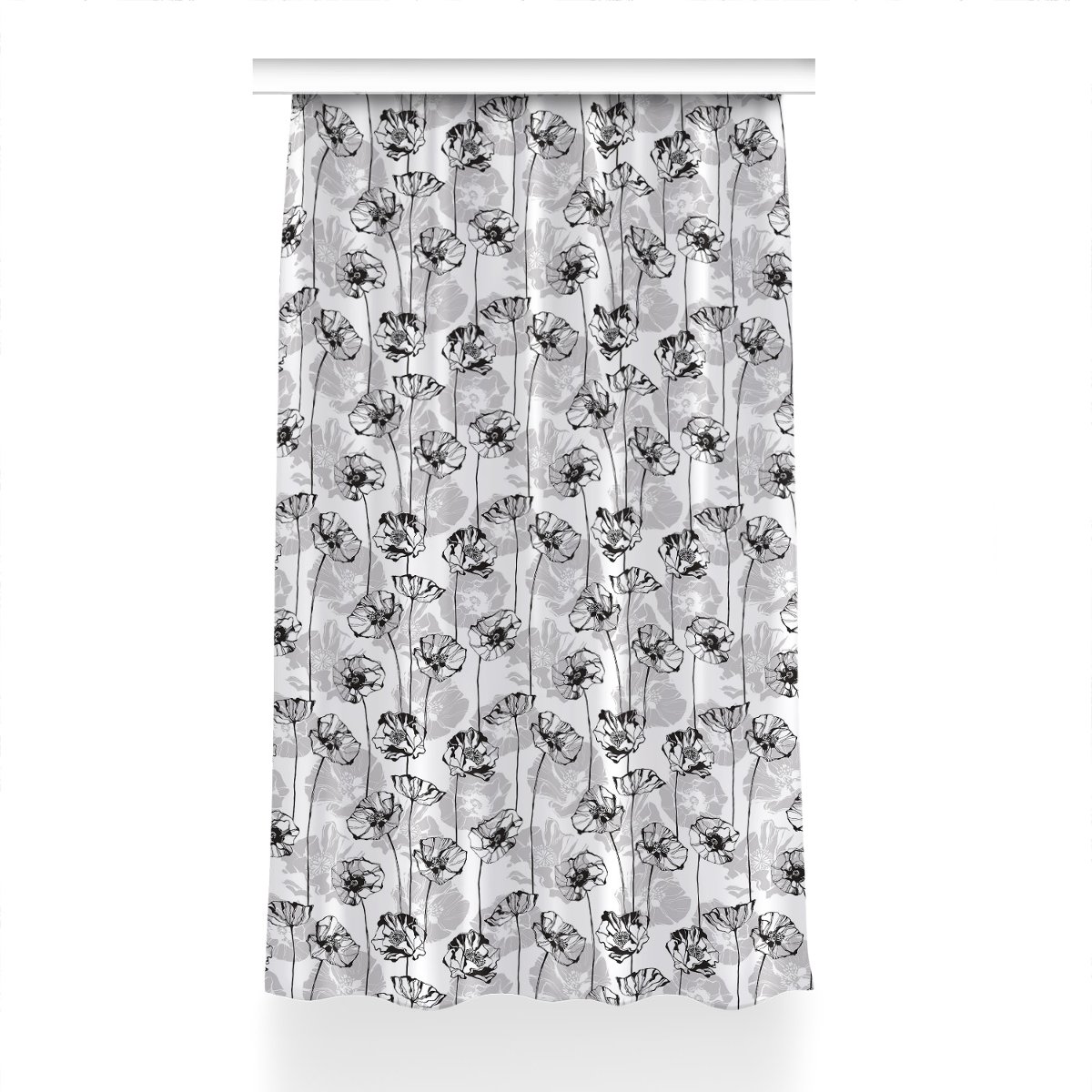 Gotowa zasłona dekor Kwiaty Glamour wzór 150x230, Fabricsy