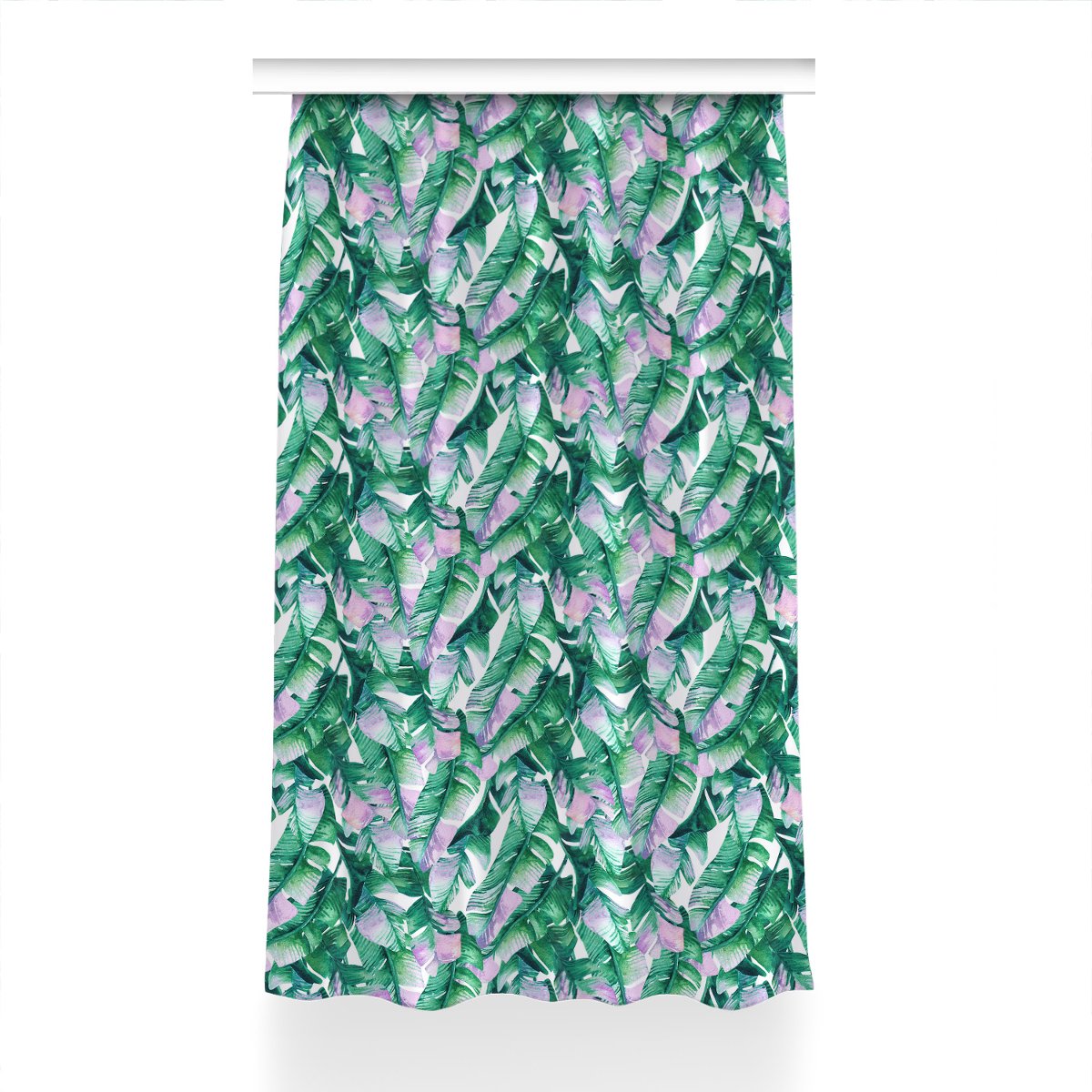 Zasłona z grafiką gotowa Pastelowe liście 150x230, Fabricsy