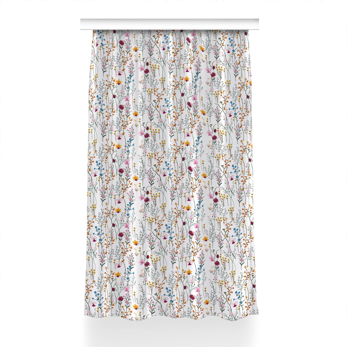 Klasyczna zasłona z nadrukiem Polne kwiaty 150x230, Fabricsy