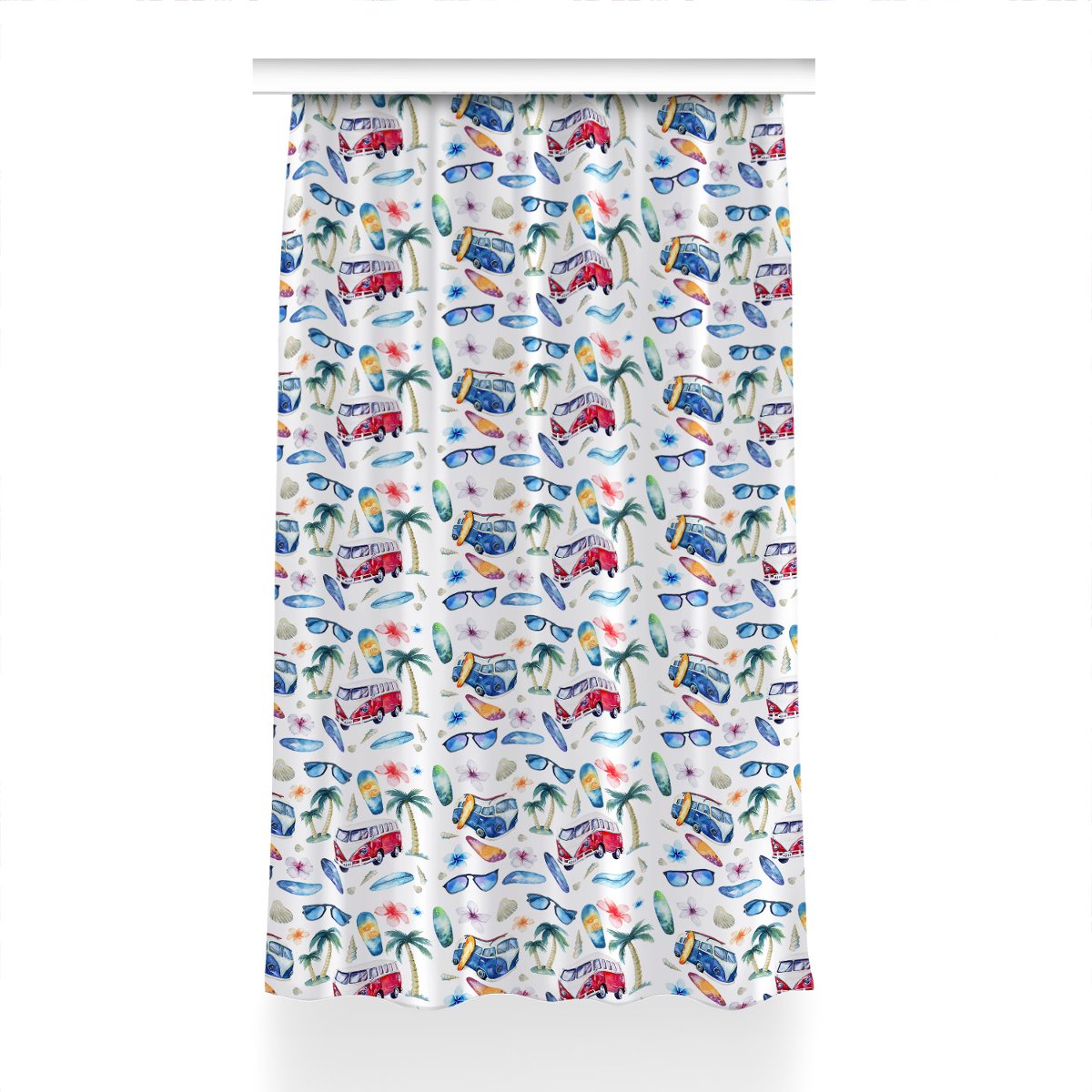 Gotowa zasłona z nadrukiem Surfer Plaża 150x230 cm, Fabricsy