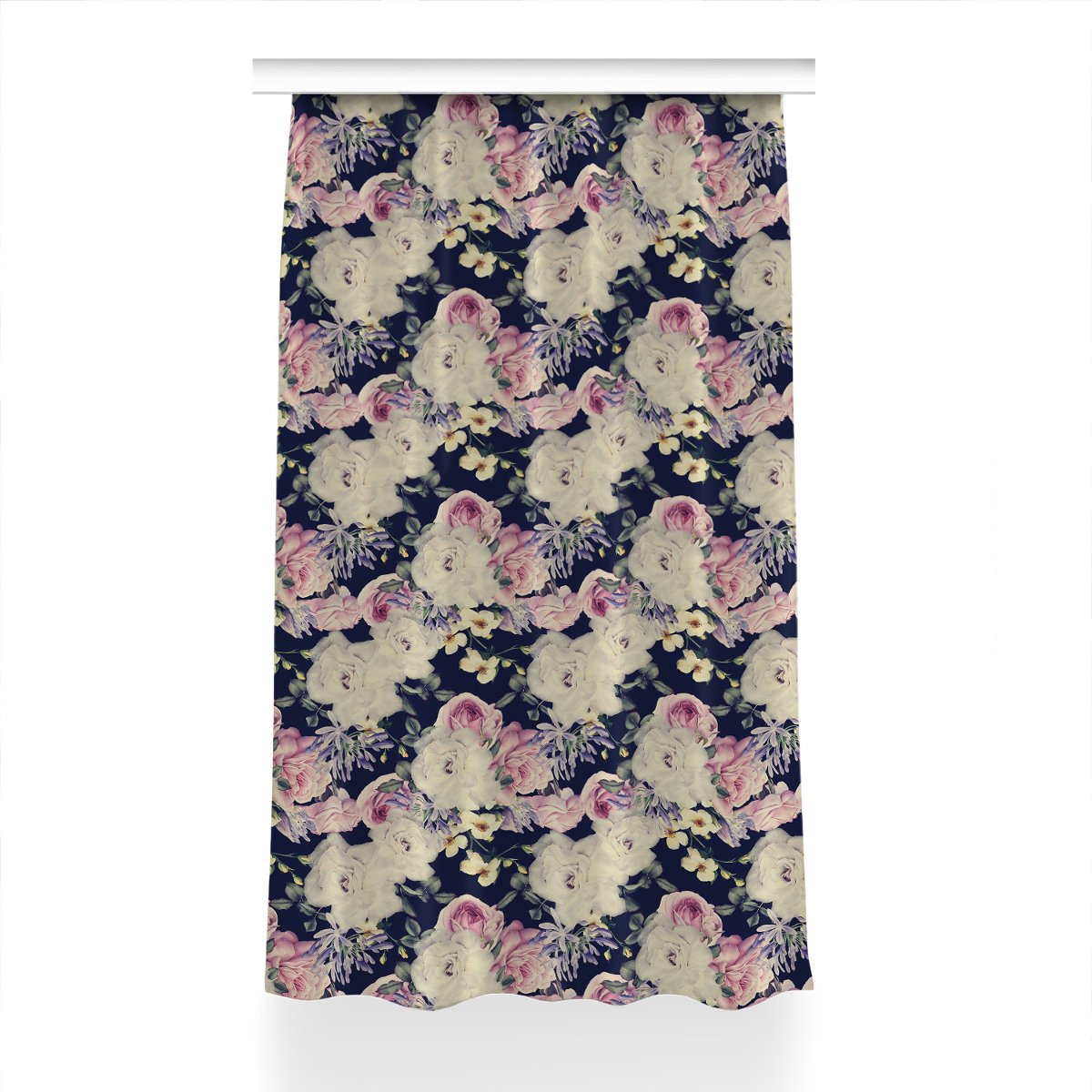 Gotowa zasłona z nadrukiem Barokowe kwiaty 150x230, Fabricsy