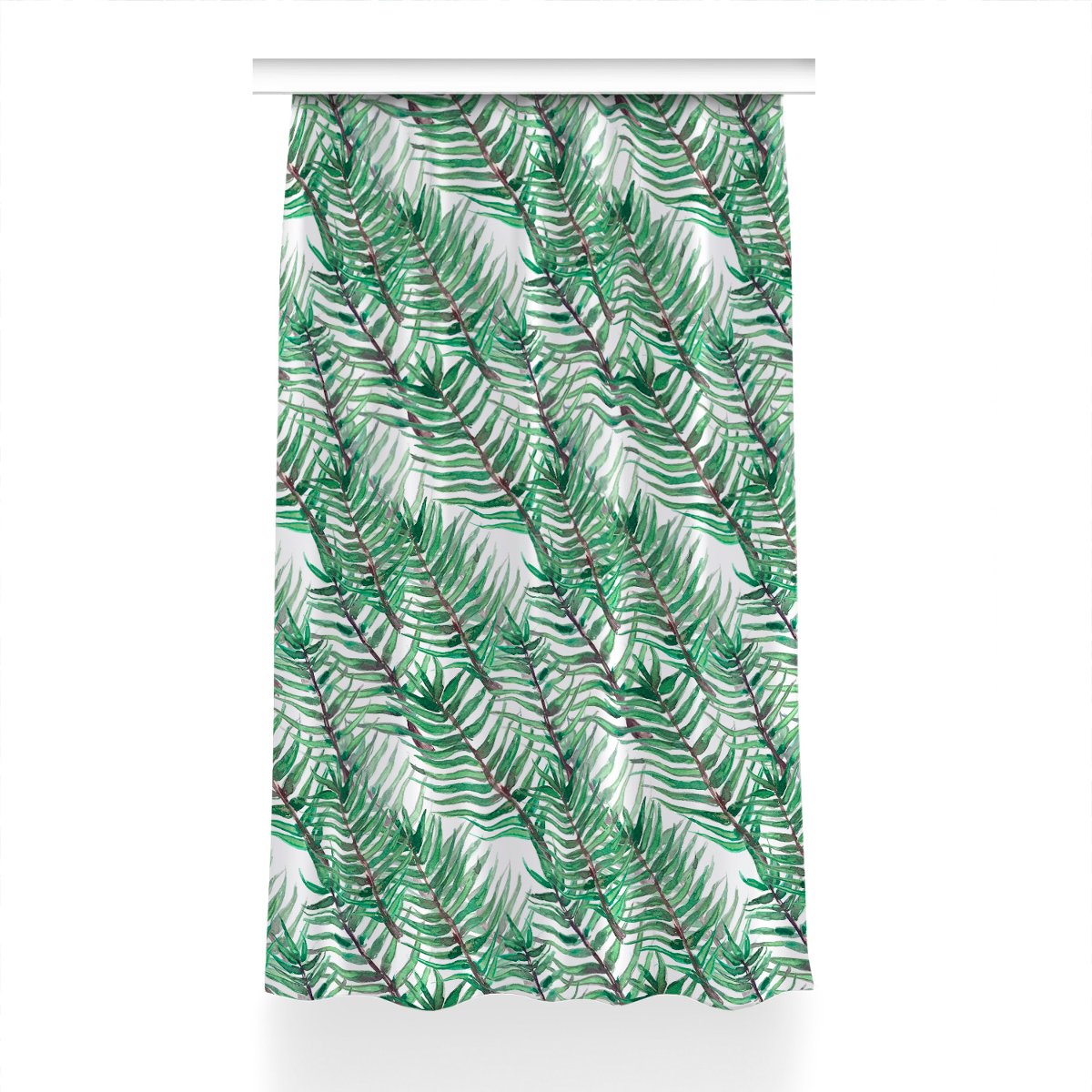 Zasłona klasyczna z grafiką Liście palmowe 150x230, Fabricsy