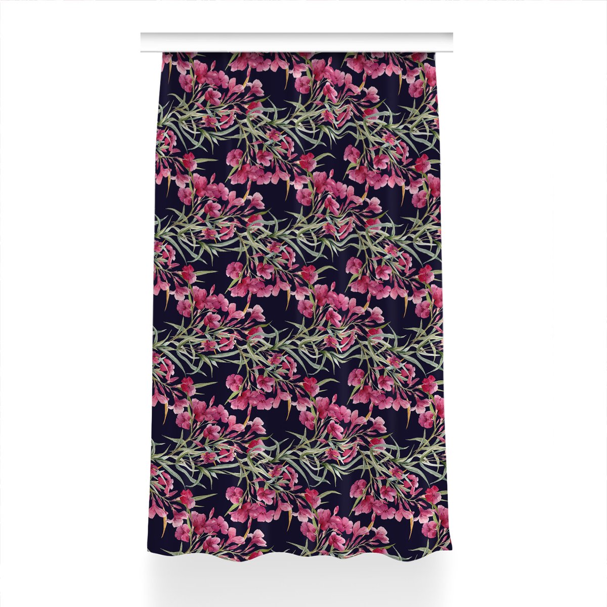 Gotowa zasłona z grafiką Akwarela Kwiaty 150x230, Fabricsy