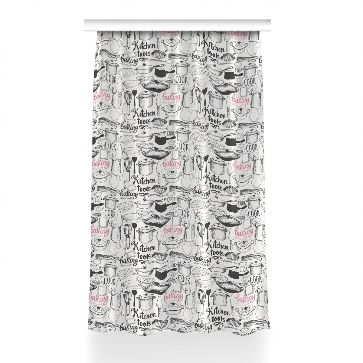 Zasłona z nadrukiem gotowa Kuchenne motywy 150x230, Fabricsy