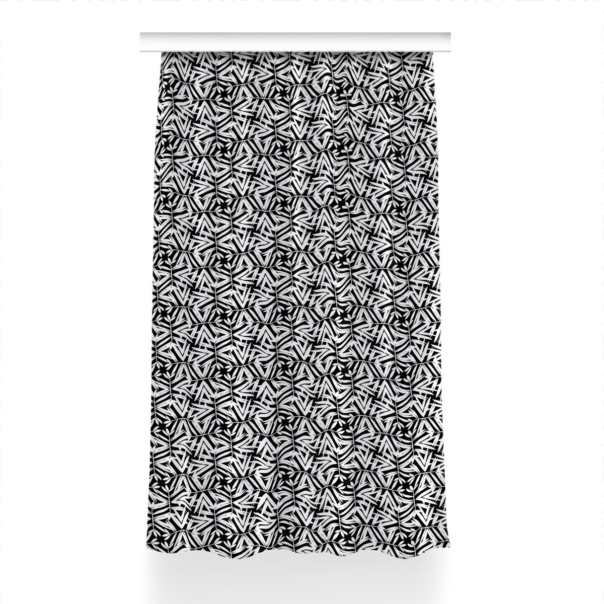 Zasłona przelotki Czarno-biały wzór wzór 150x230, Fabricsy