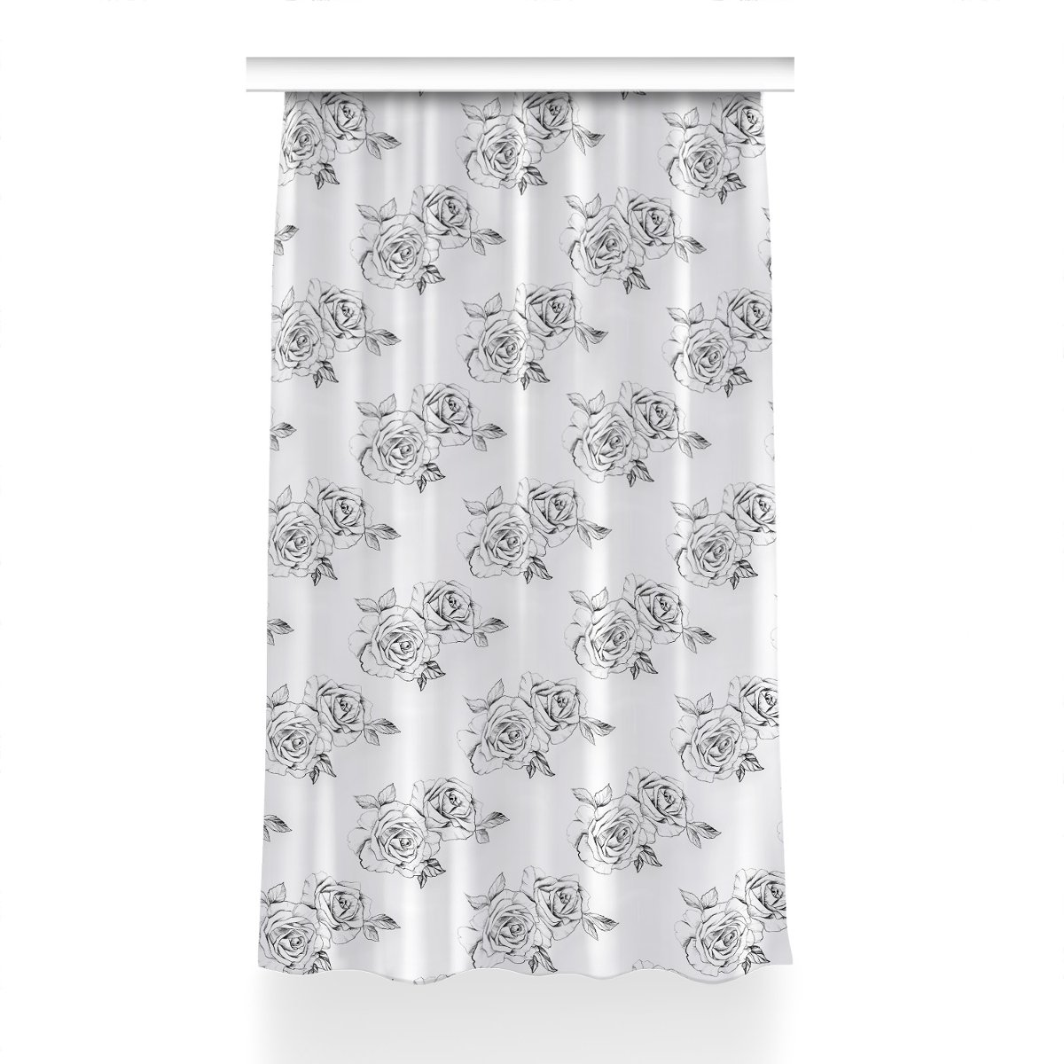 Gotowa zasłona na kółka Róże do sypialni 150x230, Fabricsy