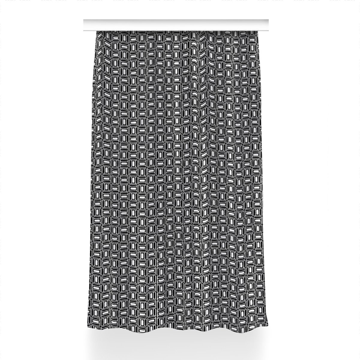 Gotowa zasłona na kółka Geometryczny wzór 150x230, Fabricsy