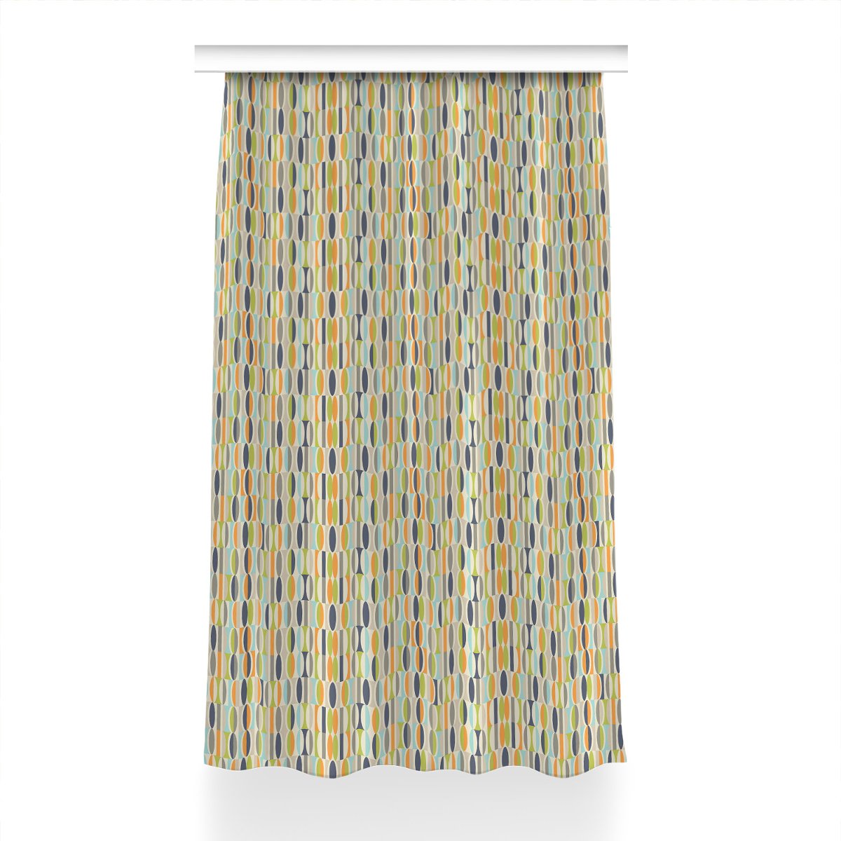 Kolorowa zasłona z nadrukiem Retro wzór 150x230 cm, Fabricsy