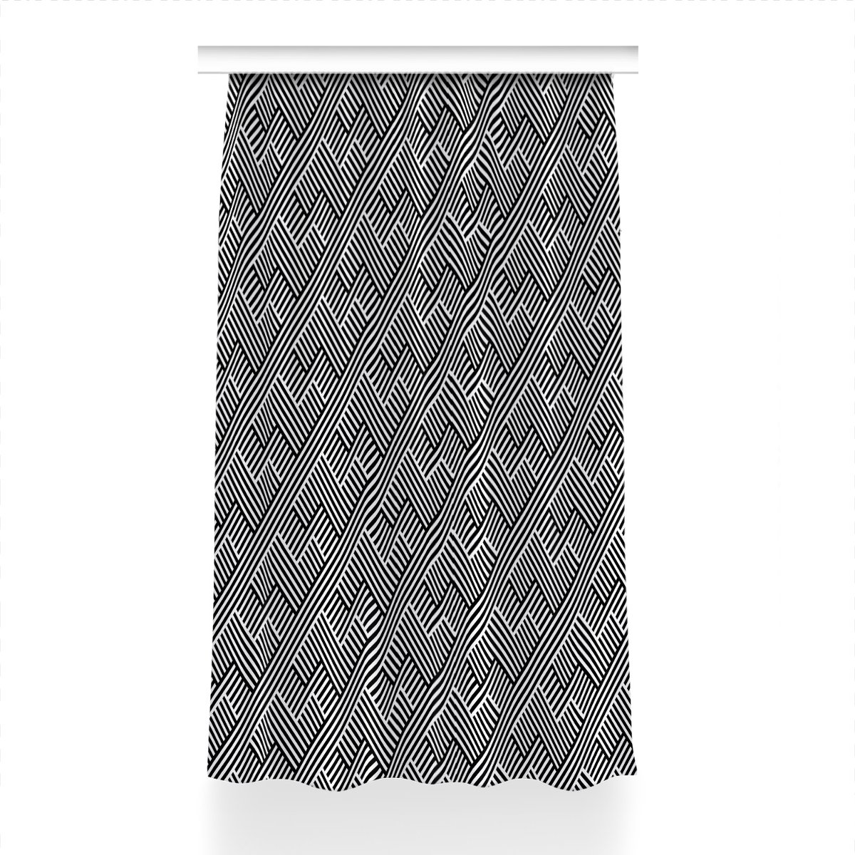 Zasłona do pokoju Złamane linie wzór wzór 150x230, Fabricsy