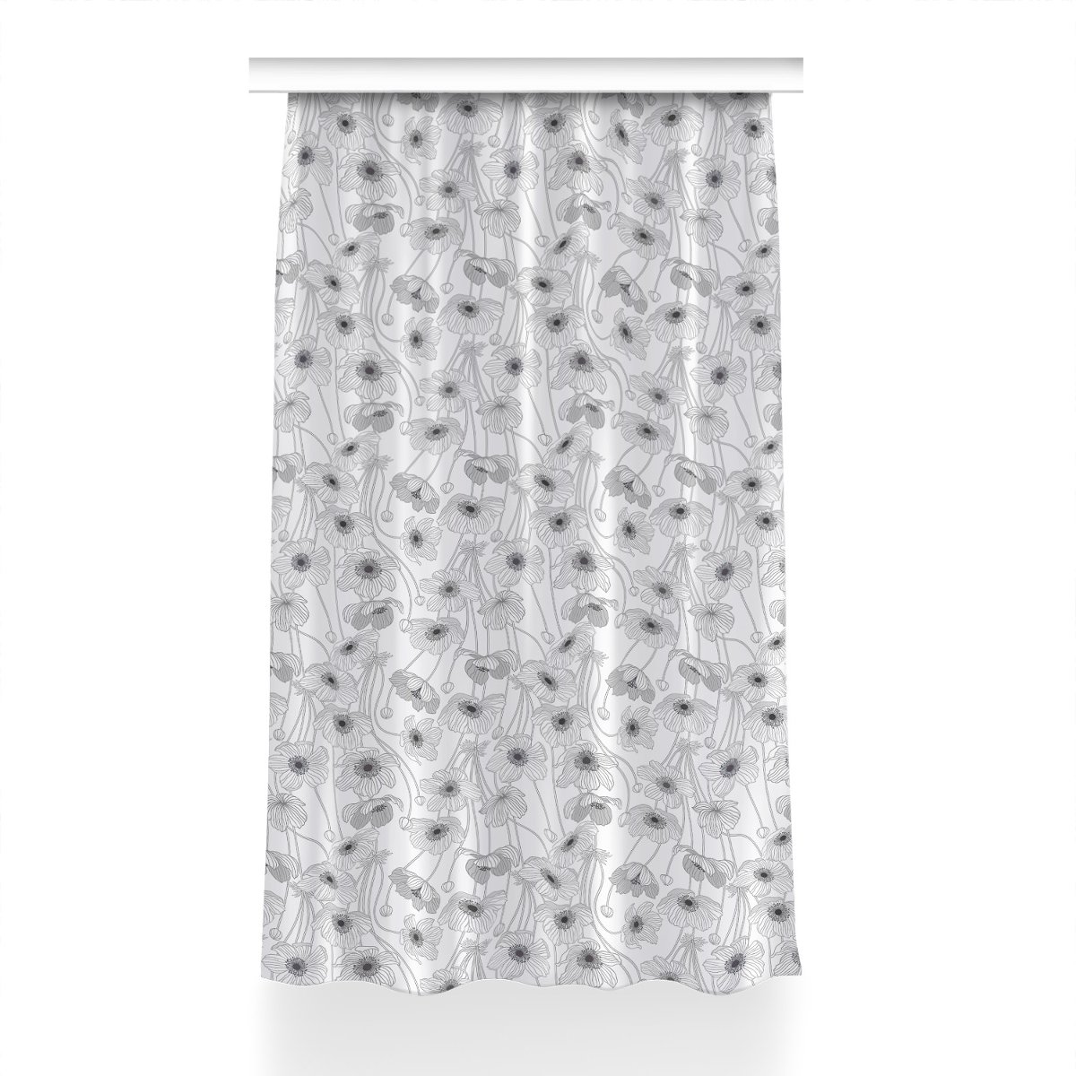 Gotowa zasłona na kółka Maki do sypialni 150x230, Fabricsy