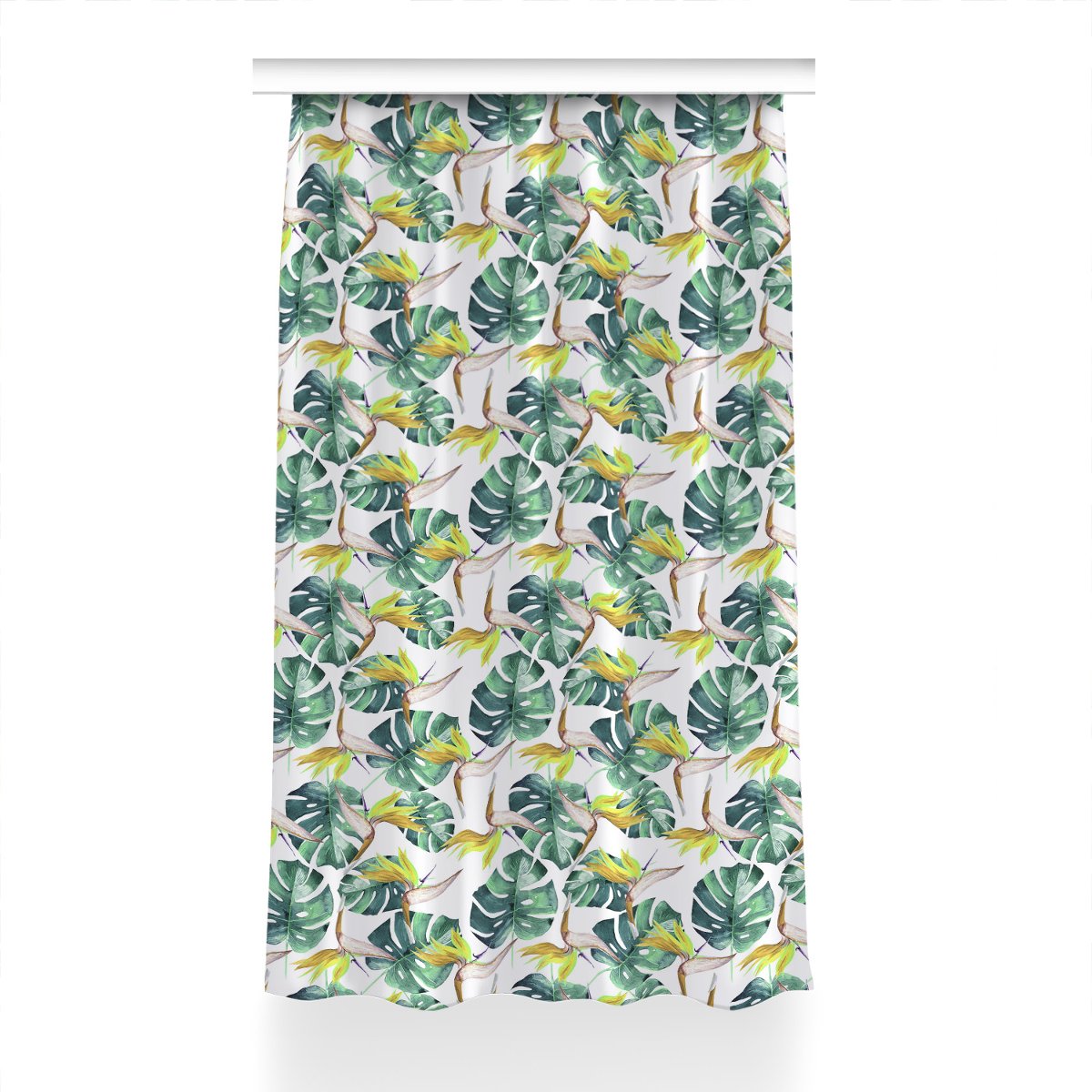 Gotowa zasłona na kółka Egzotyczne liście 150x230, Fabricsy