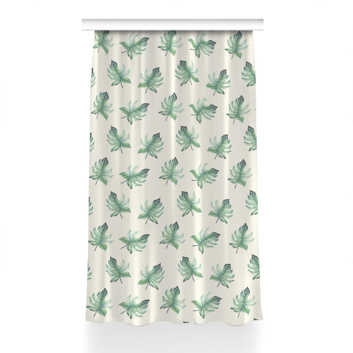 Zasłona z grafiką gotowa Tropikalne liście 150x230, Fabricsy