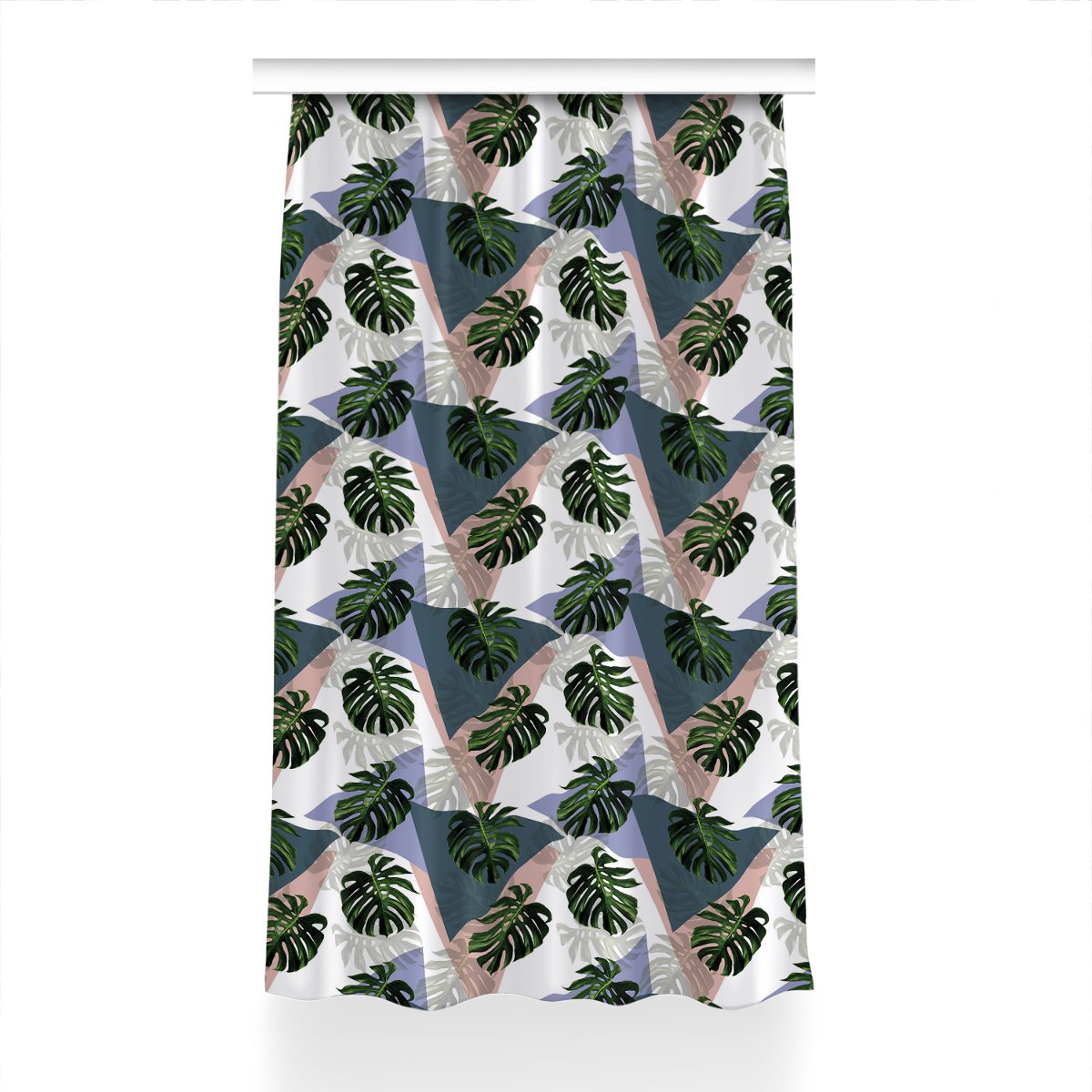 Zasłona z nadrukiem gotowa Monstera wzór 150x230, Fabricsy