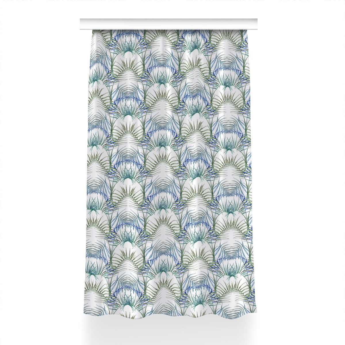 Gotowa zasłona na kółka Tropikalne liście 150x230, Fabricsy