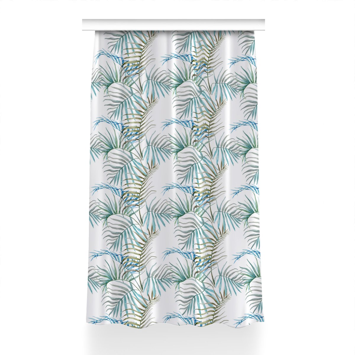 Zasłona z grafiką kolory Liście tropikalne 150x230, Fabricsy