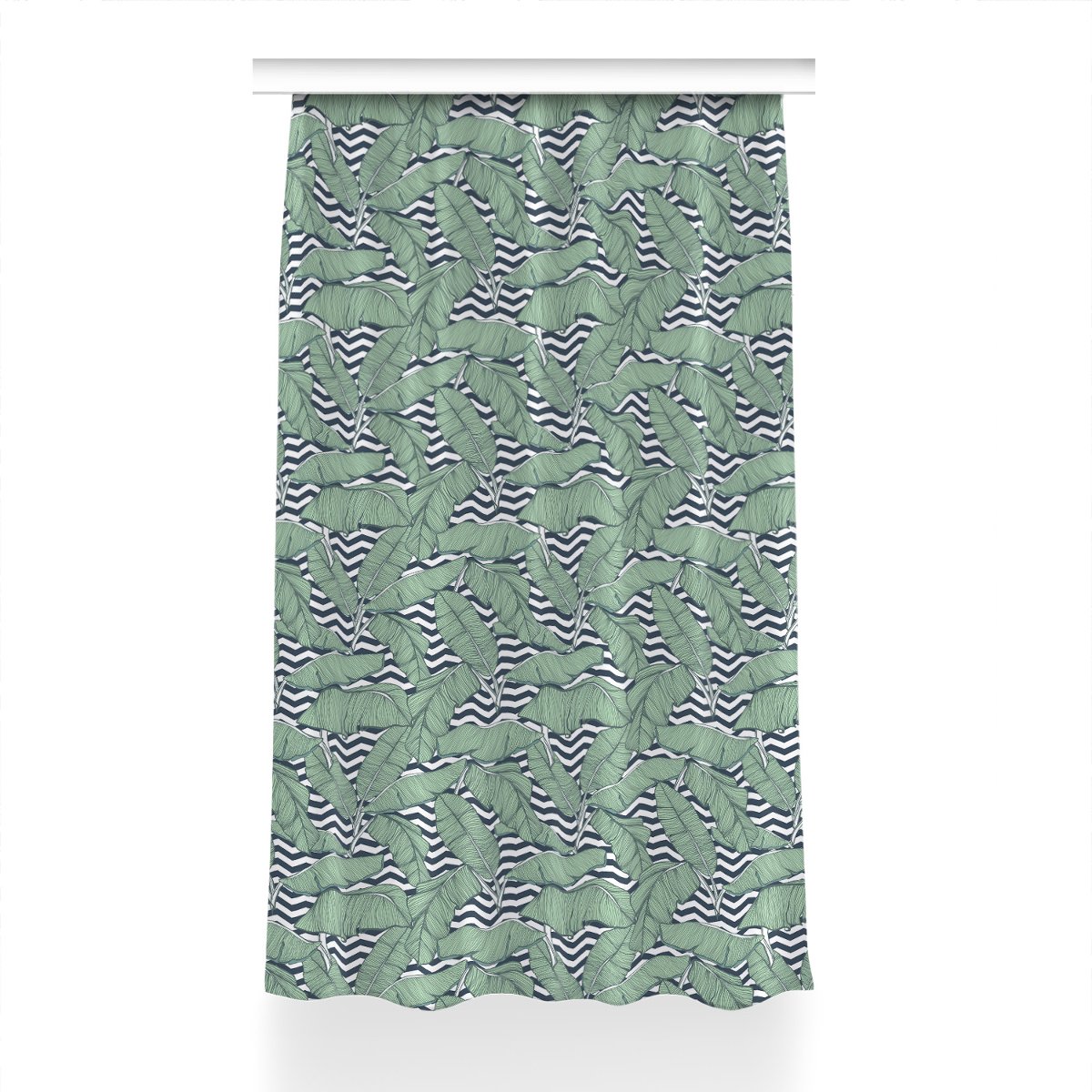Zasłona z grafiką kolory Tropikalne liście 150x230, Fabricsy