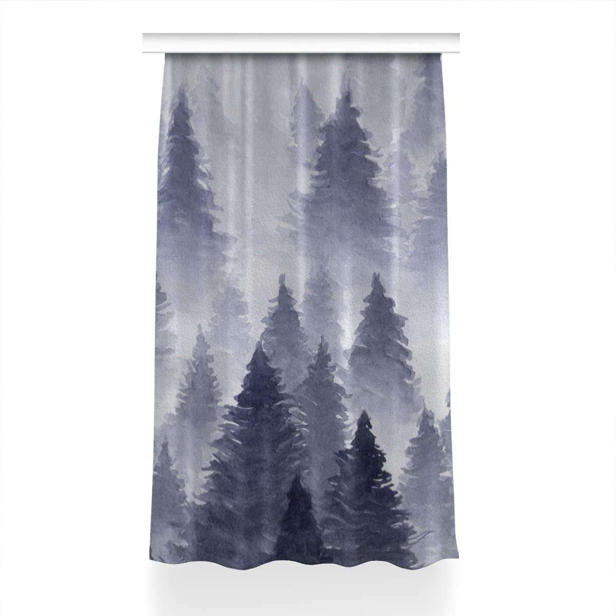 Gotowa zasłona na kółka Krajobraz las wzór 150x230, Fabricsy