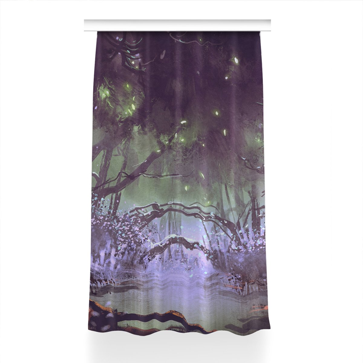Gotowa zasłona z nadrukiem Mroczny las 150x230 cm, Fabricsy