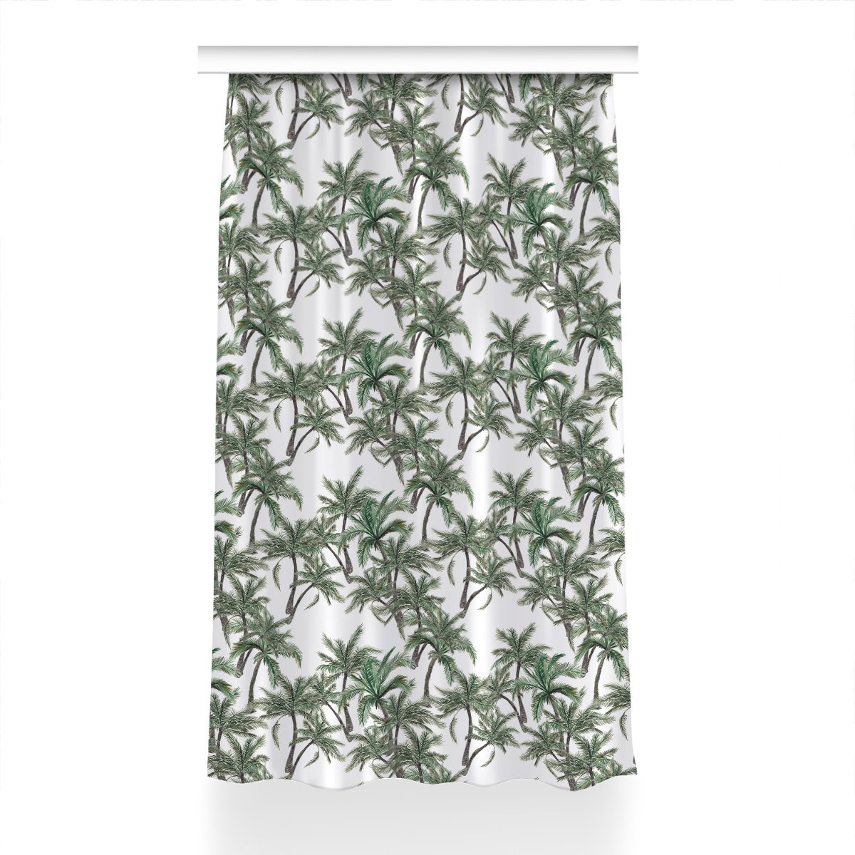 Gotowa zasłona na kółka Tropikalne palmy 150x230, Fabricsy