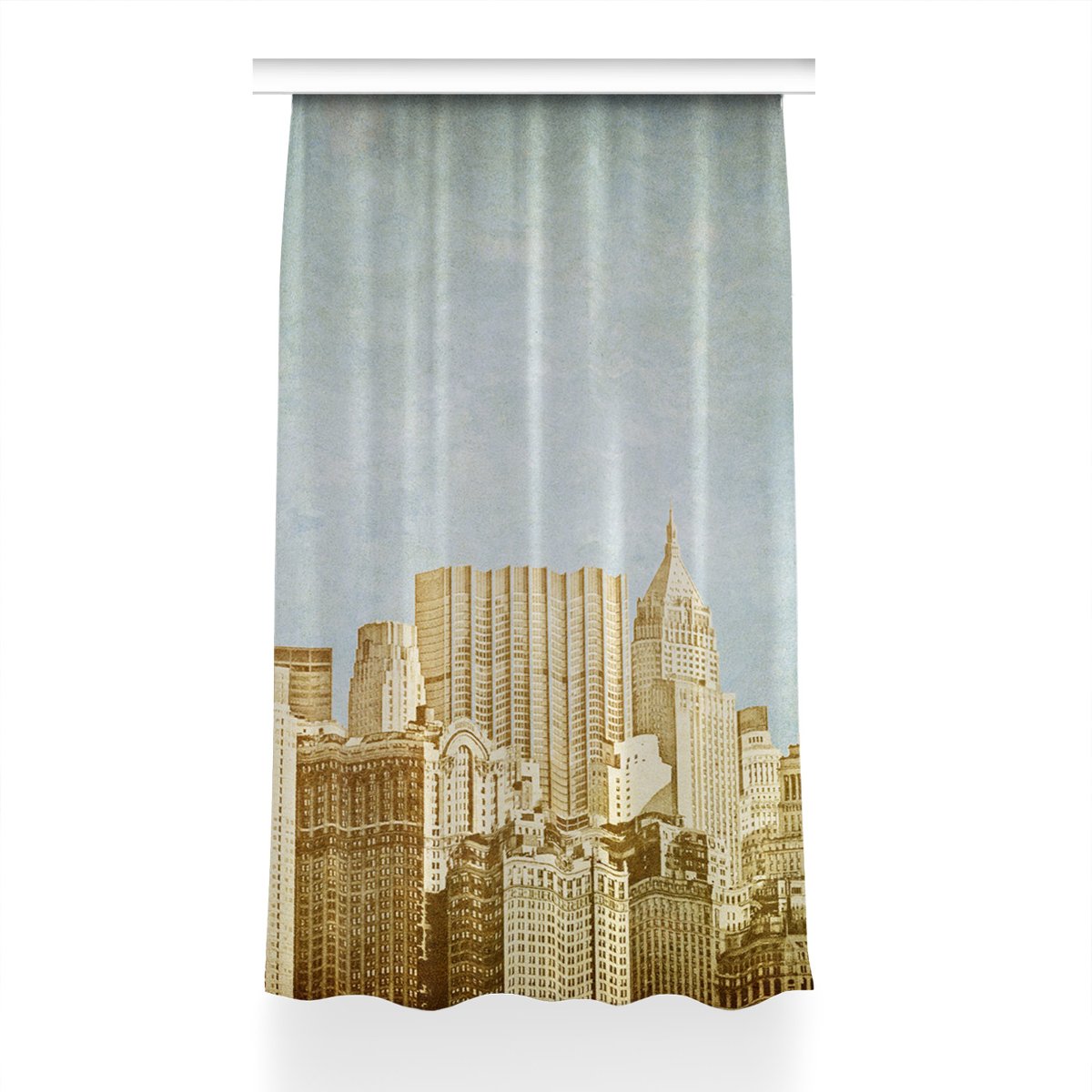Gotowa zasłona na kółka Wieżowce Manhattan 150x230, Fabricsy