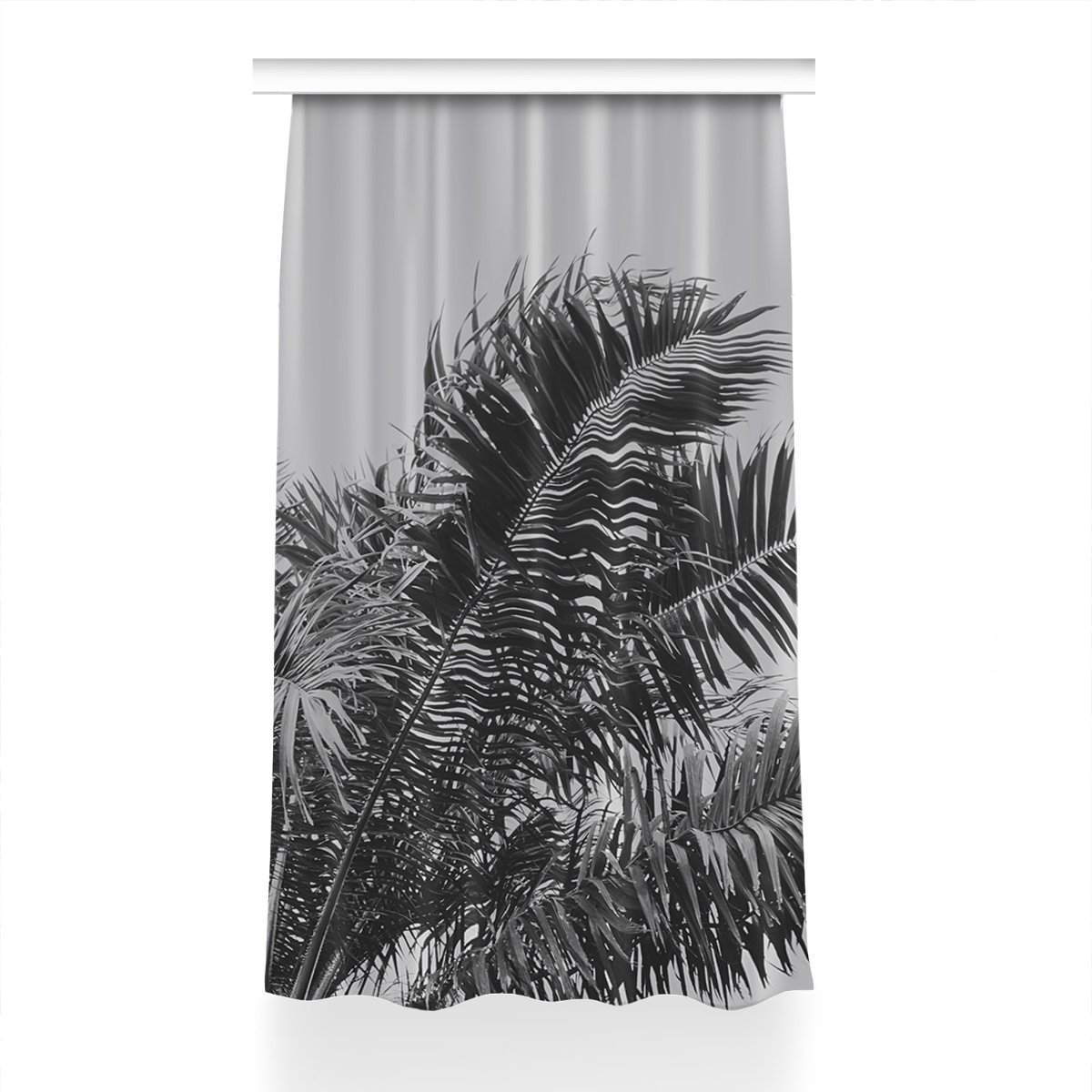 Gotowa zasłona na kółka Palmy na tle nieba 150x230, Fabricsy