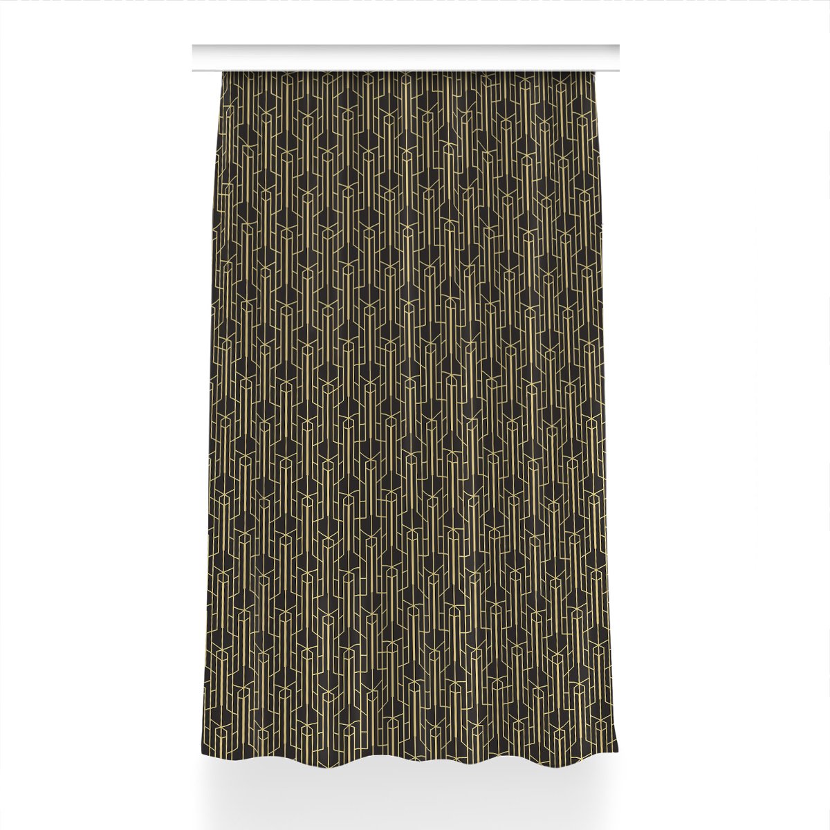 Klasyczna zasłona kolory Żółte linie wzór 150x230, Fabricsy
