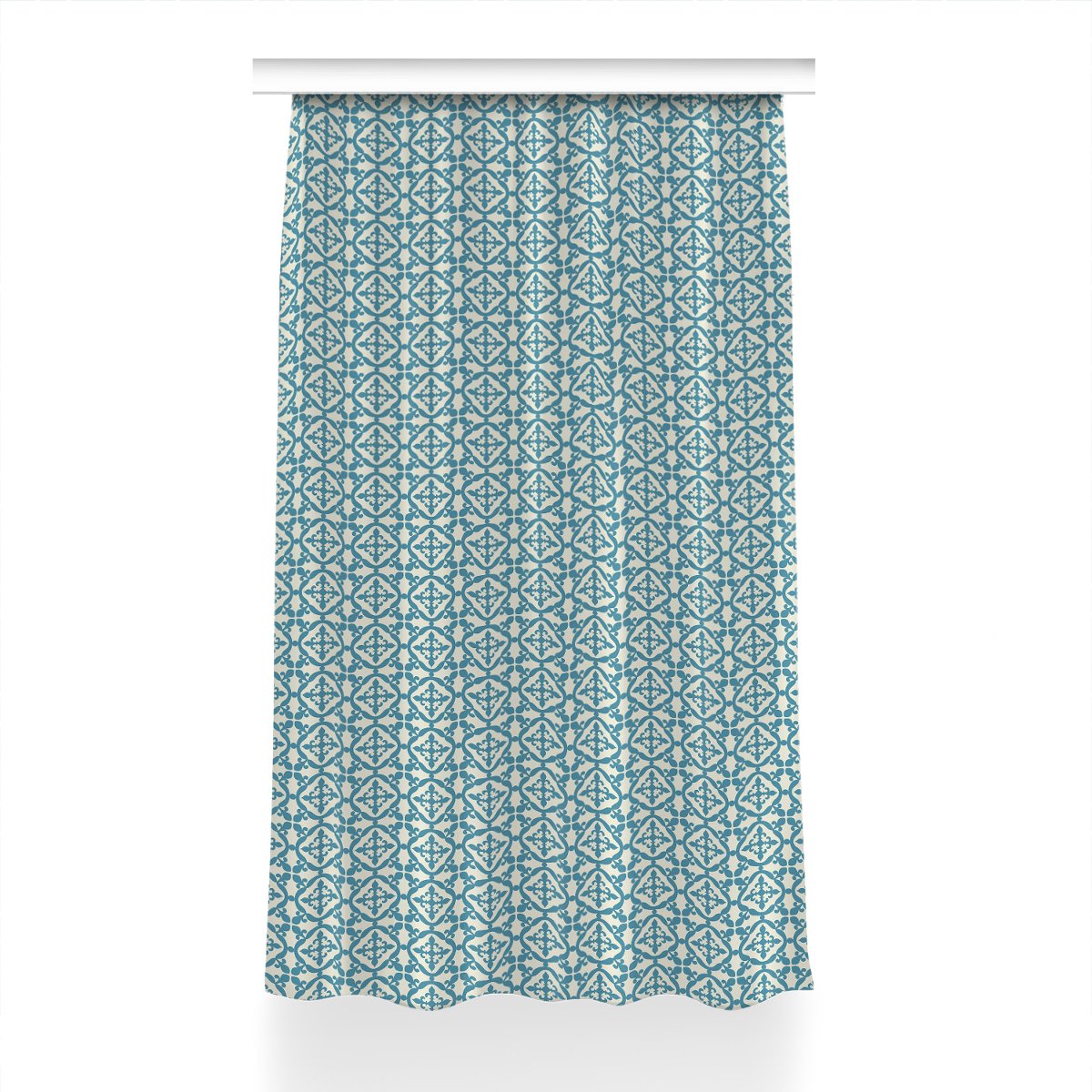Gotowa zasłona z nadrukiem Zielony wzór 150x230 cm, Fabricsy