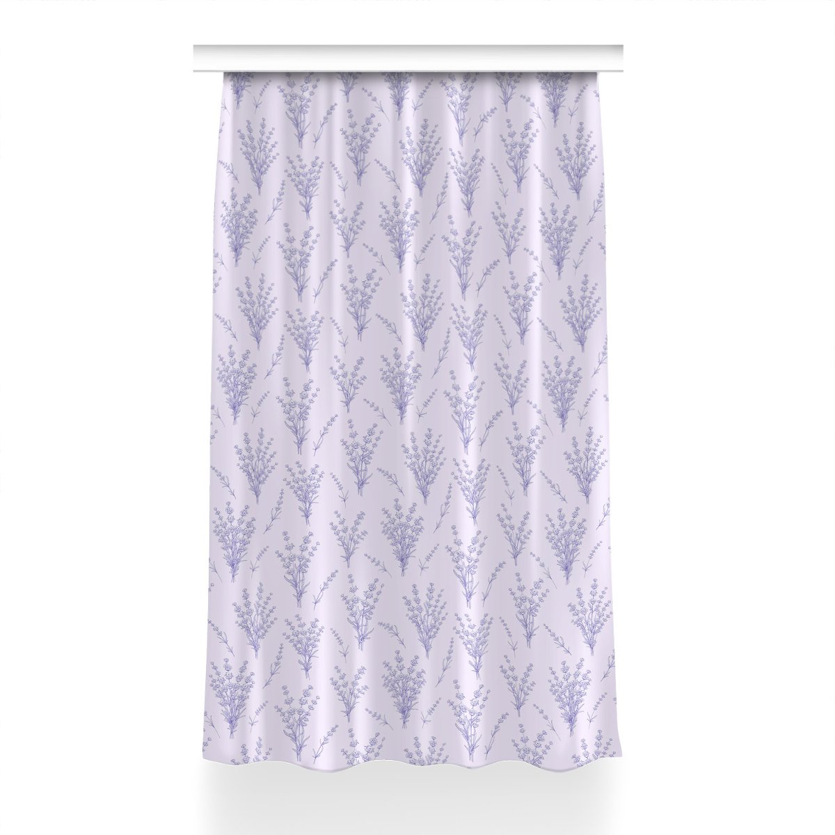 Gotowa zasłona z nadrukiem Kwiaty lawendy 150x230, Fabricsy