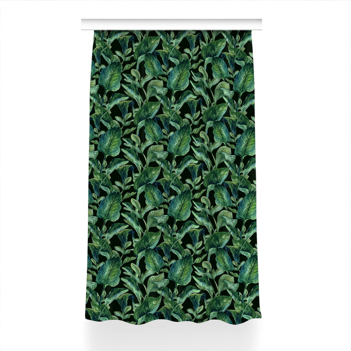 Zasłona z grafiką kolory Tropikalne liście 150x230, Fabricsy