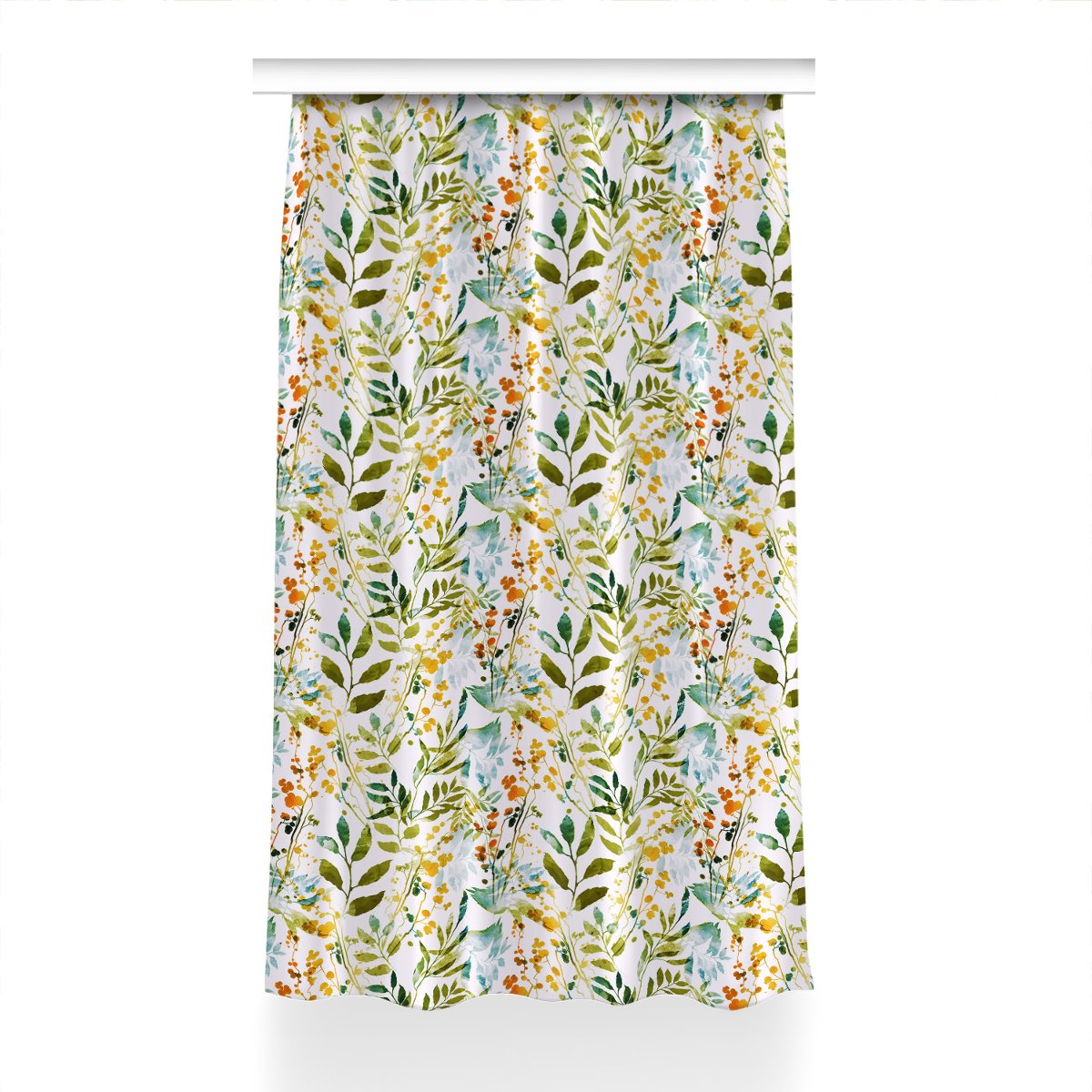 Klasyczna zasłona z nadrukiem Kwiaty Boho 150x230, Fabricsy
