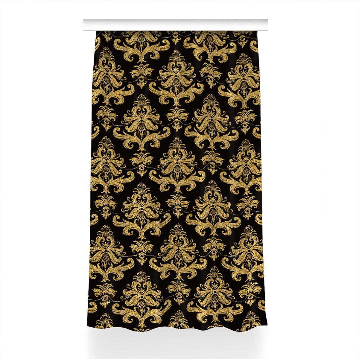 Klasyczna zasłona kolory Złoty ornament 150x230 cm, Fabricsy