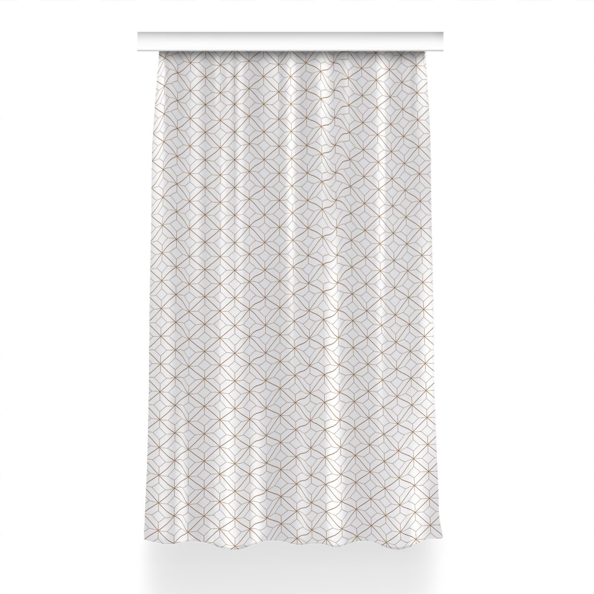Gotowa zasłona na kółka Geometryczne romby 150x230, Fabricsy
