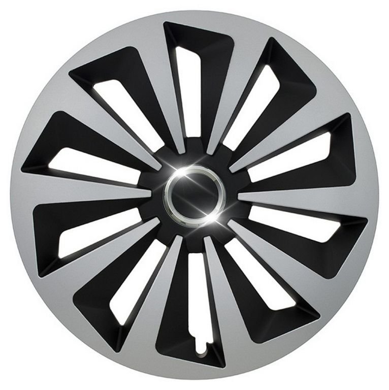 Osłona koła Fox Ring 16 ", jednoczęściowa - czarno / srebrna