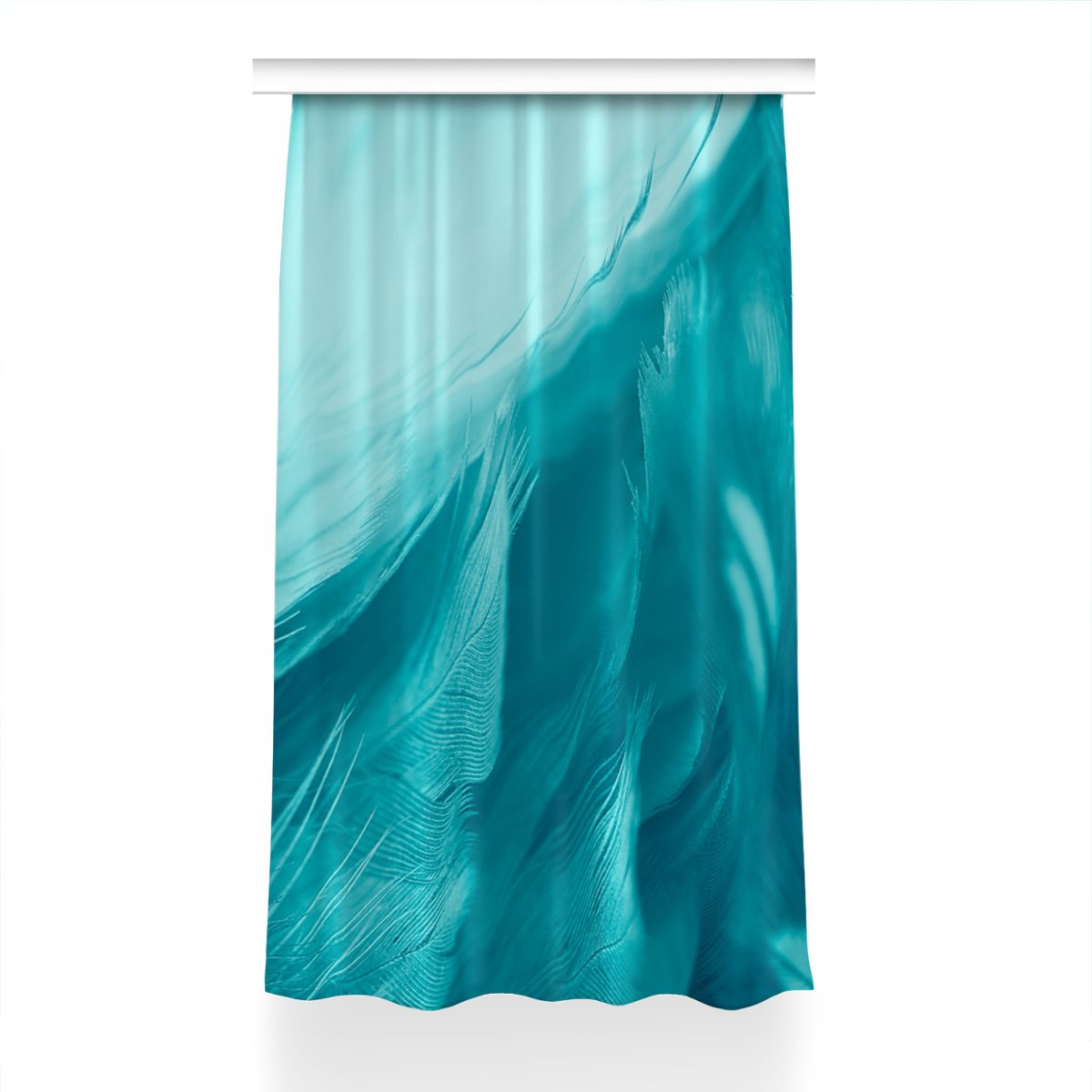 Klasyczna zasłona kolory 150x230 Niebieskie pióra, Fabricsy